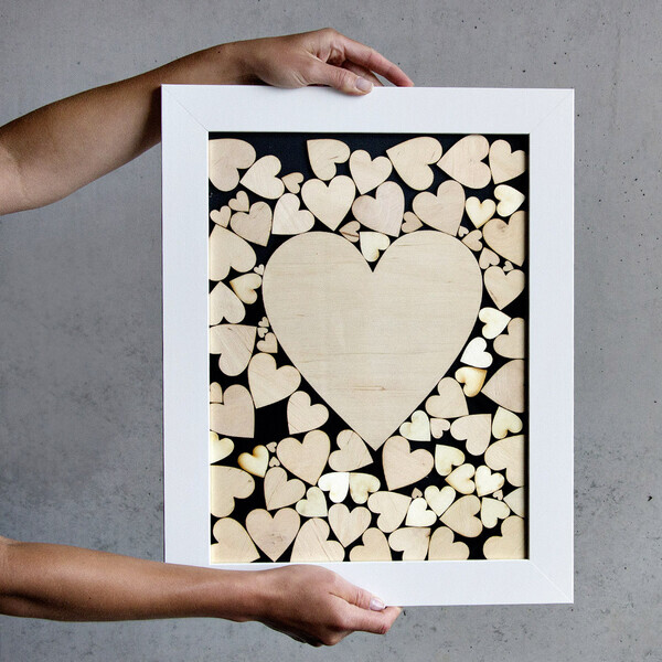 DIY Herzen 10 Stck aus Holz 4 x 4 cm