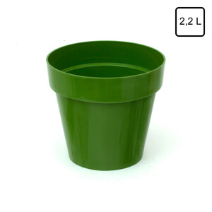 Übertopf Grün 2,2 Liter Blumentopf Ø 17 cm glänzender...