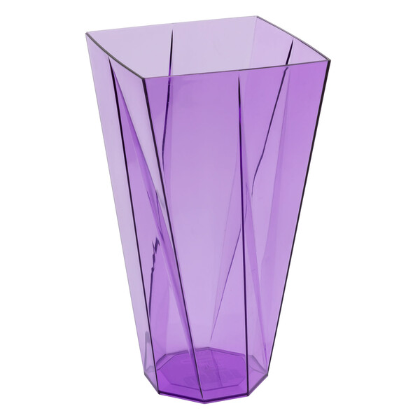 Pflanzgefäß Vase Transparent 2,8 Liter Übertopf viereckige Vase 27 cm hoch Blumenvase