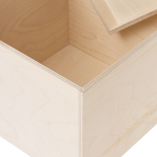 Holz Kiste Aufbewahrungskiste 12 Liter Holzbox Spielkiste für Kinder
