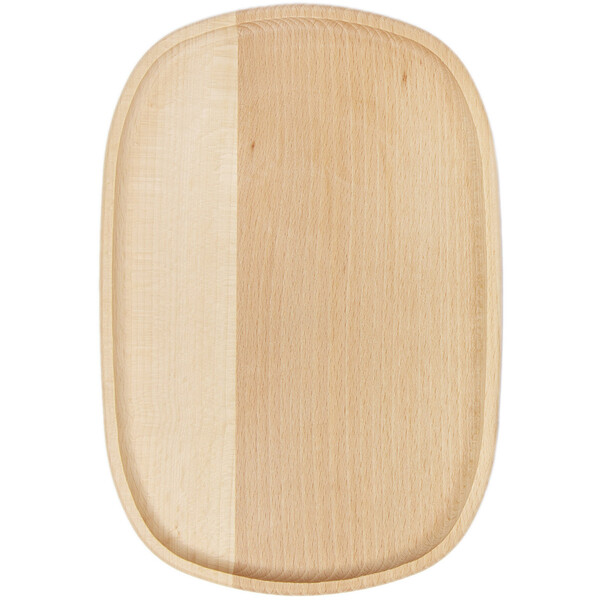 Holzplatte Teller mit Rand aus Holz 31 x 20 cm