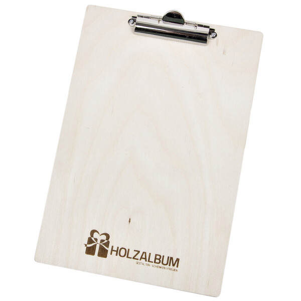 Schreibbrett Klemmbrett Holz DIN A4 Klemmplatte Clipboard Schreibunterlage Schreibplatte