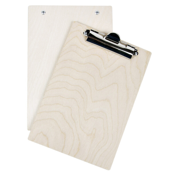 Klemmbrett 3er Set Holz DIN A5 Klemmplatte Clipboard Schreibunterlage Schreibplatte