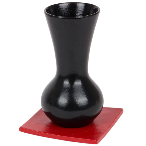 Kerzenteller Teelichterhalter Kerzenständer Keramik quadratisch Rot 13,5 cm
