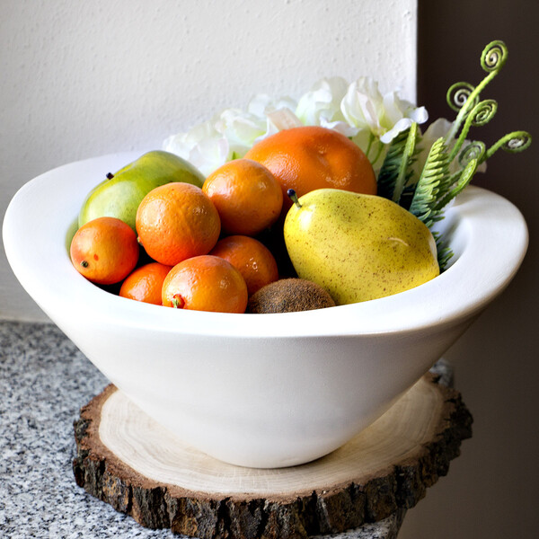 Dekoration Schale Wohnraumschale Keramik 1,5 Liter doppelwandig Pflanzkrug Obst