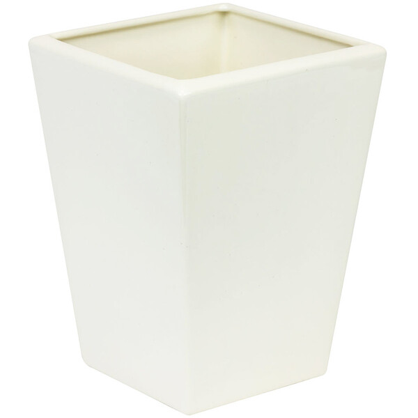 Keramikvase 2 Liter glasiertes Keramik Pflanzgefäß quadratische dicke Vase
