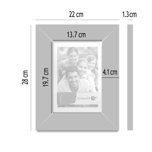 Bilderrahmen aus Holz Bildformat 15 x 20 cm Standfu und Aufhngung, Glasscheibe