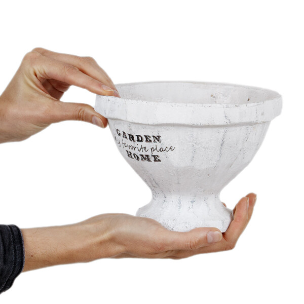 Schale aus Keramik 0,8 Liter Gartenschale Dekoschale Ton Schale Blumentopf Topf