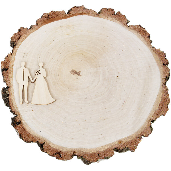 Hochzeitspaar aus Holz 5er Set 8 x 7 cm