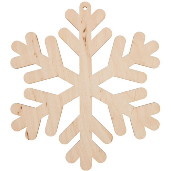 Schneesterne 5er Set Holz Weihnachtsanhänger 16 x 16 cm