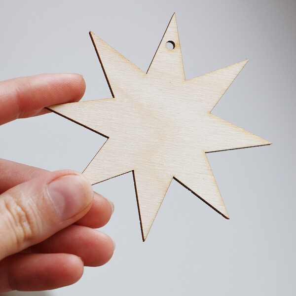 Holz Weihnachtsbaum Sterne 5 Stck Weihnachtsbaumschmuck