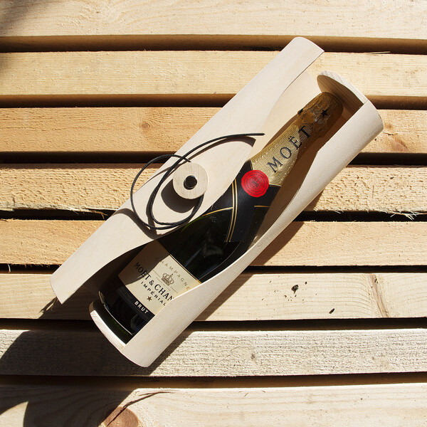 Wein und Champagner Verpackung aus Holz 5er Set Geschenkverpackung
