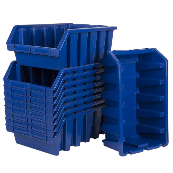 schwere Lagerkiste Blau bis 30 kg Traglast Regalbox Lagerbox 24 Liter