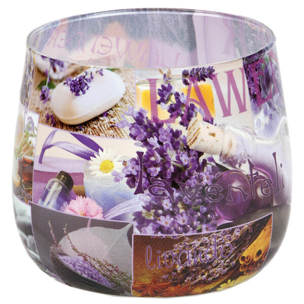 Lavendelduft, 12 Stck Duftkerzen im Glas, Kerze 24 h Brenndauer, Lavendel Duft