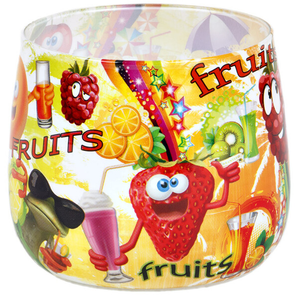 Frchte-Duft, 12 Stck Duftkerzen im Glas, Outdoor-Kerzen 24 h Brenndauer