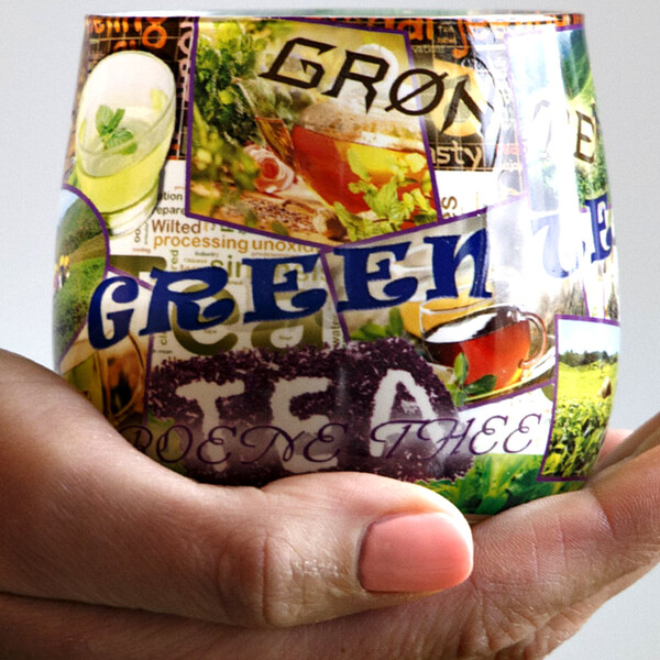 Duftkerzen im Glas, 12 Stck, grner Tee, beruhigender Duft, Krutergeruch, leicht wrzig