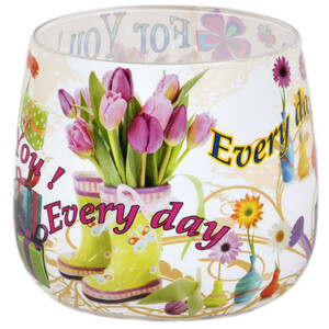 Bltenduft, 12 Stck Duftkerzen im Glas, frischer, blumig-motivierender Duft