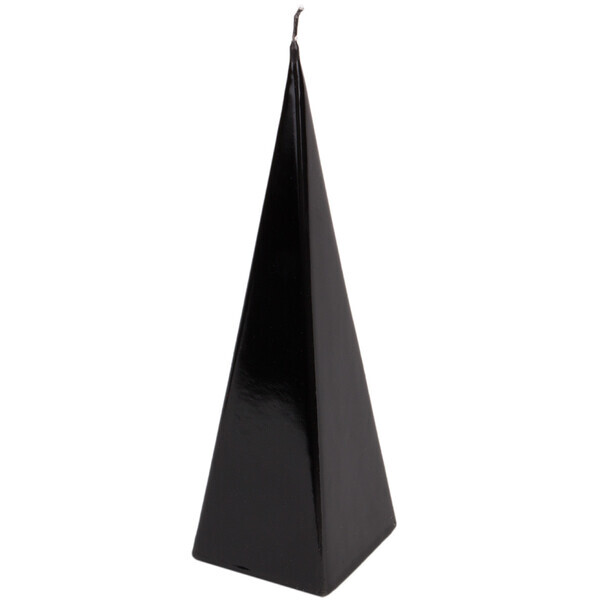 schwarze Pyramiden Wachs Kerze 23 cm hoch