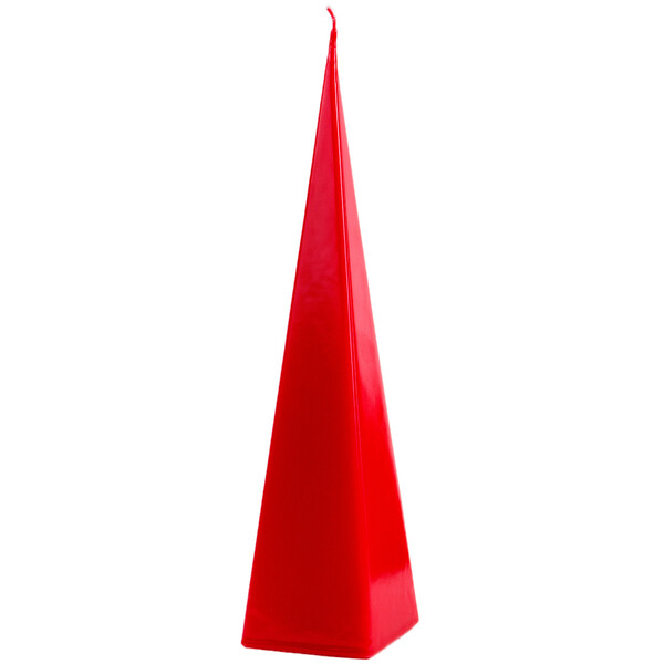 rote Hochzeitskerze als Pyramide 33 cm