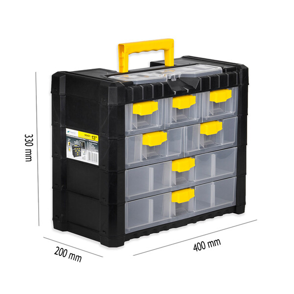 portables Sortimentsregal mehrfach stapelbares 7 Fcher Werkstattregal