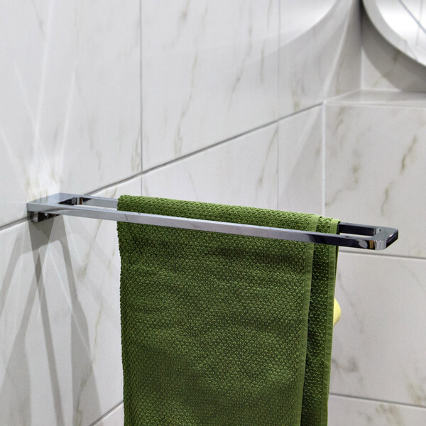 Edelstahl Handtuchhalter 41 cm längs zum Waschbecken oder Dusche NEXT