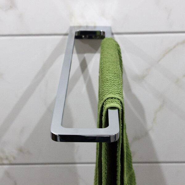 Edelstahl Handtuchhalter 41 cm längs zum Waschbecken oder Dusche NEXT