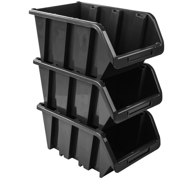 Stapelbox 0,7 Liter InBox 15,5 x 10 x 7 cm schwarz Prosperplast Gre 2