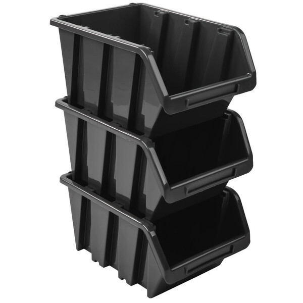 Stapelbox 230 x 160 x 120 Kunststoff, schwarz