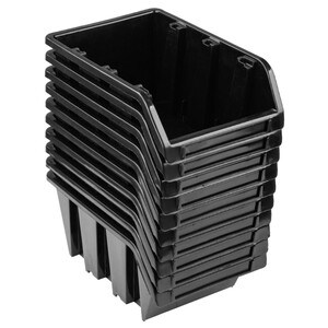 Stapelbox 230 x 160 x 120 Kunststoff, schwarz