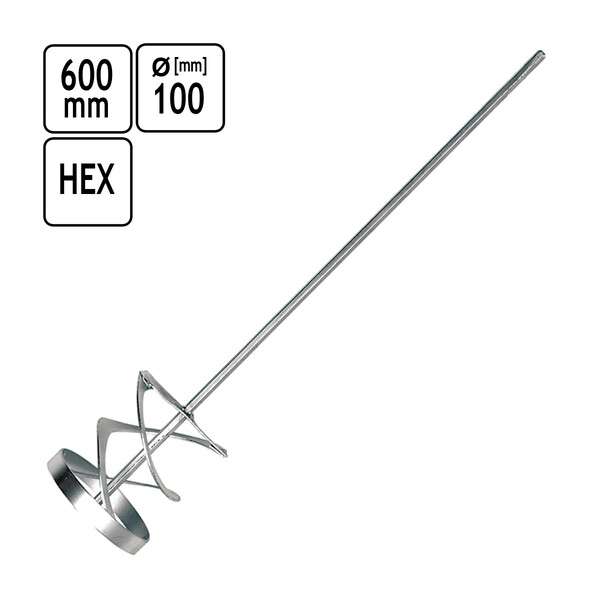 Wendelrührer Ø 100 x 600 mm Sechskant Rührer für Maschinen
