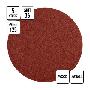Klett Schleifscheiben  125 mm Fiberscheiben 5 Stck Korn 36