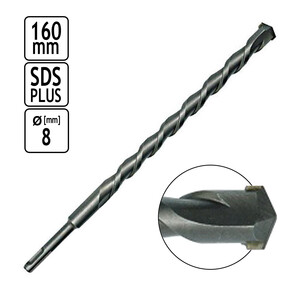 Dreh,- und Schlagbohren SDS Plus Steinbohrer Ø 8 mm x 160 mm