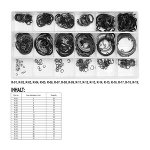 300 Innen-Seegering-Sortiment (Sprenginge)  3 bis 32 mm