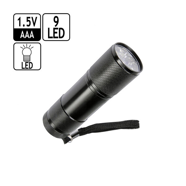 Taschenlampe High Power 9 LED aus Aluminium