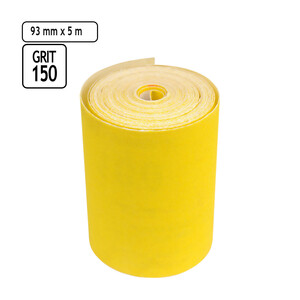 Schleifpapier K 150 Rolle 5 Meter Sandpapier 93 mm Breit