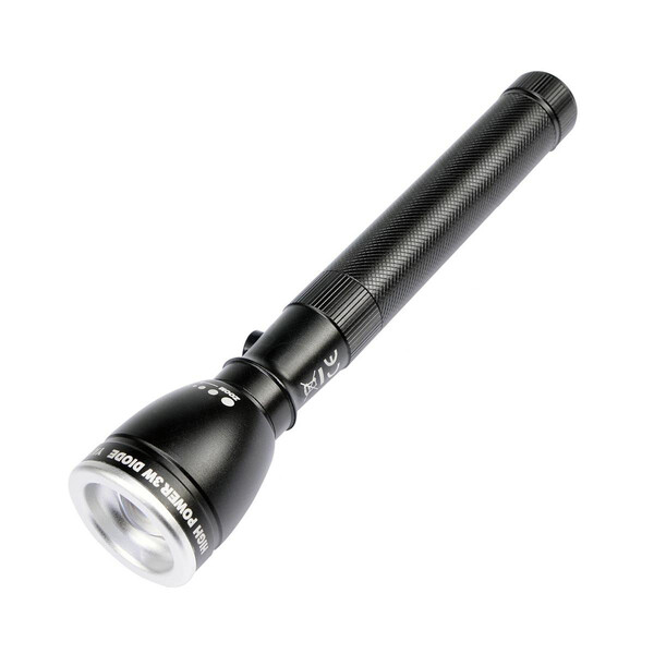 Taschenlampe 210 mm Aluminium mit Grteltasche CREE LED 110 LM