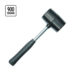 Gummihammer Stahlstiel 900 g Montagehammer