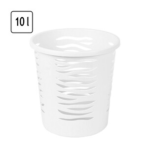 Papierkorb 10 Liter, weißer Büro Abfalleimer