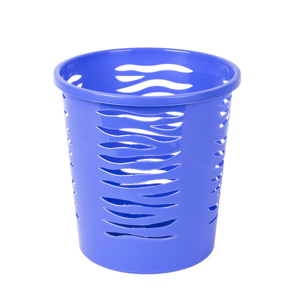 runder blauer Papierkorb 10 Liter Bro Untertisch Abfalleimer