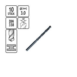 Bohrer 10er Set HSS Metall Spiralbohrer  3 mm...