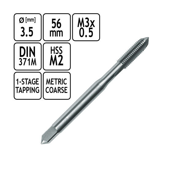 Maschinengewindebohrer M3 x 0,5 mm Gewindebohrer Gewindeschneider