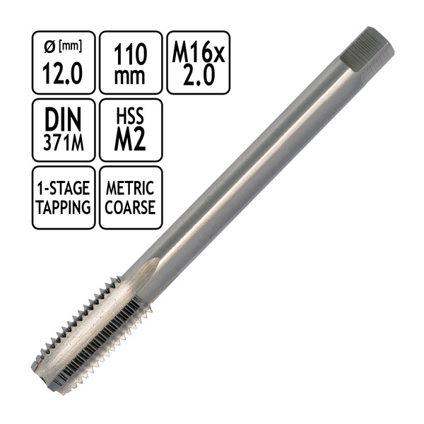 Maschinengewindebohrer M16 x 2,0 Gewindebohrer Gewindeschneider
