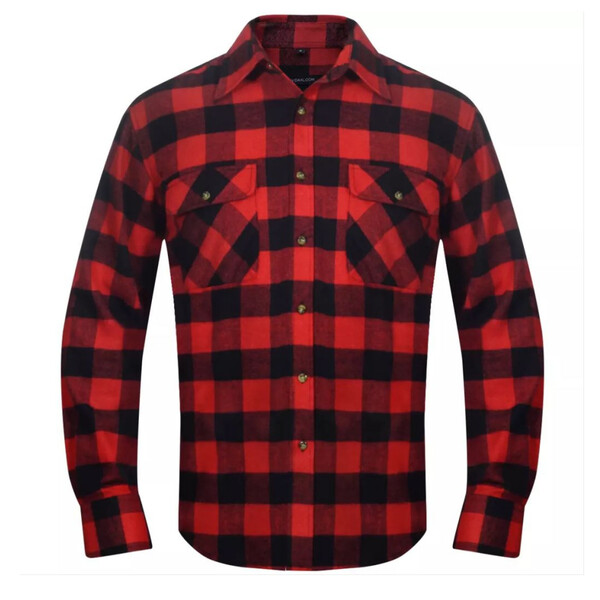 XL Arbeitshemd Flanellhemd rot schwarz kariert Gre 44