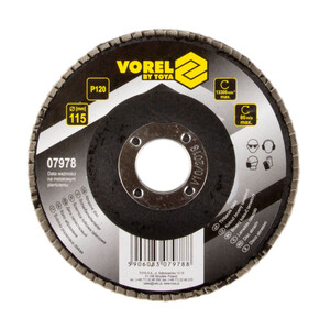 Lamellenscheibe  115 mm Krnung P 120 Schleifscheibe Fcherscheibe