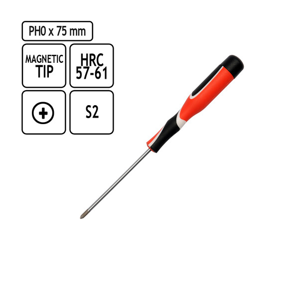 Przisionsschraubendreher Phillips PH0 x 75 mm magnetischer Schraubendreher