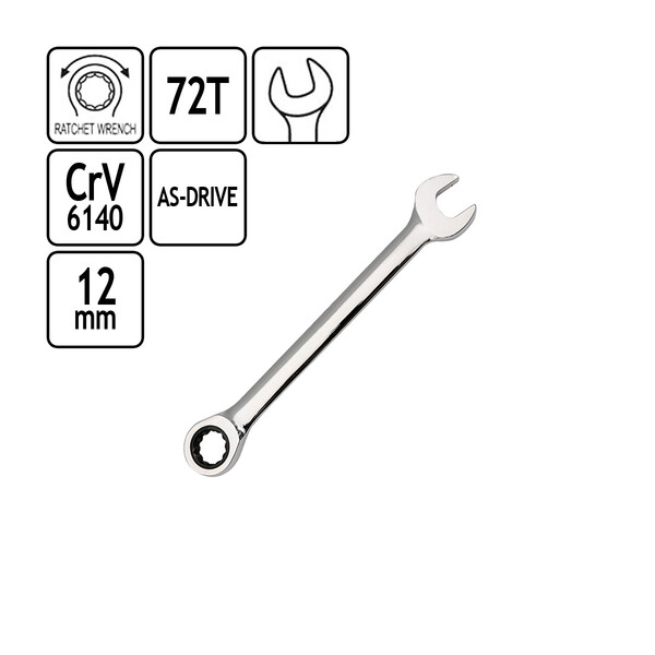 Maulschlssel mit Ratsche SW 12 mm Ringschlssel mit Drehmomentbertragung