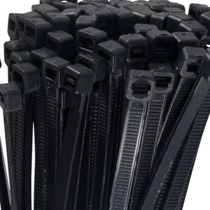 schwarze Kabelbinder 190 x 2,5 mm Kabelweg Halter 100 Stck