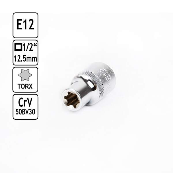 Torx E12 Steckschlssel-Einsatz Auen Torx 1/2 Zoll Virkantaufnahme