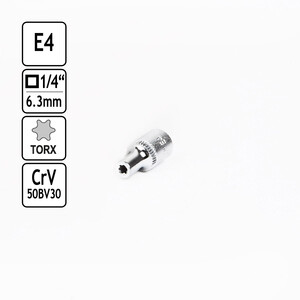 Steckschlssel-Einsatz 1/4 Zoll Vierkant Auen Torx E4