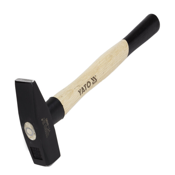 Hammer mit Holzstiel 330 mm langer Schlosserhammer 600 g Kopfgewicht